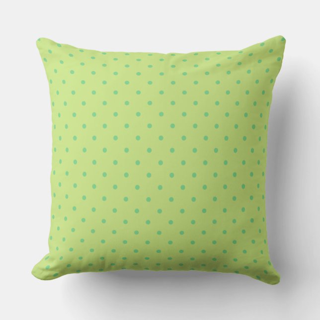 lemon and lime polka dots outdoor pillow (Front)