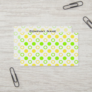 Lemon and Lime Rings and Polka Dots by STaylor Business Card