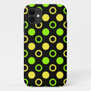Lemon and Lime Rings and Polka Dots by STaylor iPhone 11 Case