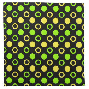 Lemon and Lime Rings and Polka Dots by STaylor Cloth Napkin