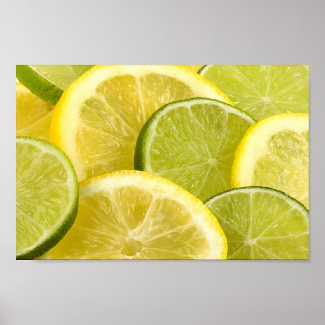 Lemon and Lime Slices Poster (Front)