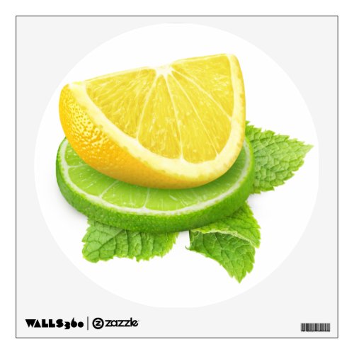 Lemon and lime slices wall sticker