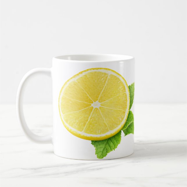 Lemon and mint coffee mug (Left)