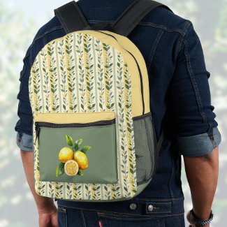Lemon and Olive Vintage Medterranean Stripes