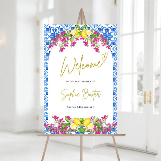 Lemon and Positano tile welcome board Amalfi coast (Creator Uploaded)