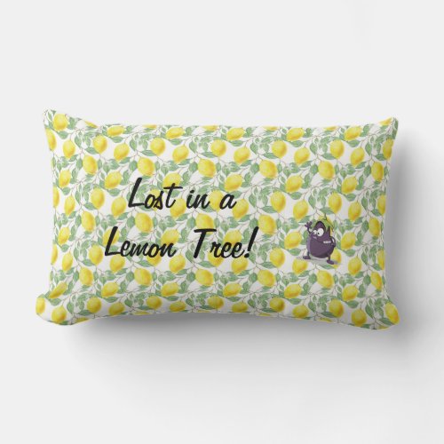 Lemon and the Eggplant Throw Pillow