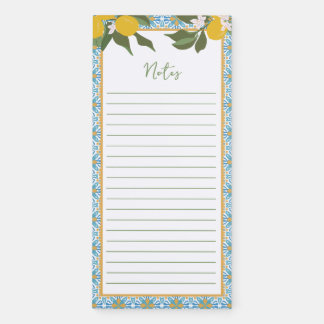Lemon and Tiles | Kitchen Decor Magnetic Notepad