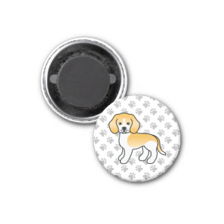 Lemon And White Beagle Cute Cartoon Dog Magnet