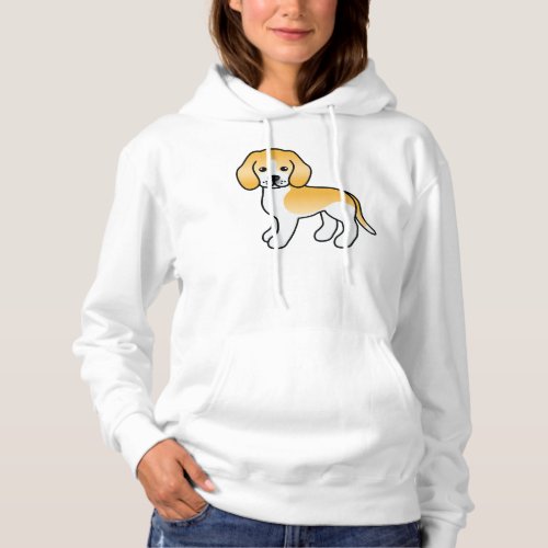 Lemon And White Cute Cartoon Beagle Dog Hoodie