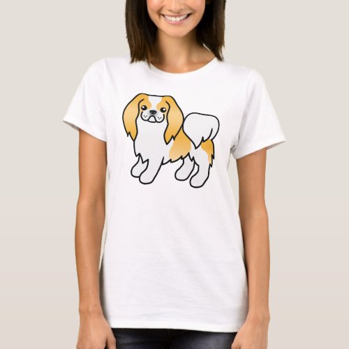 Lemon And White Japanese Chin Cute Cartoon Dog T_Shirt