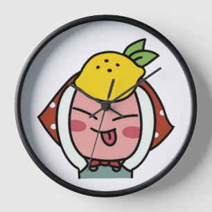 Lemon Apeach Clock