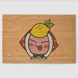 Lemon Apeach Fiber Doormat