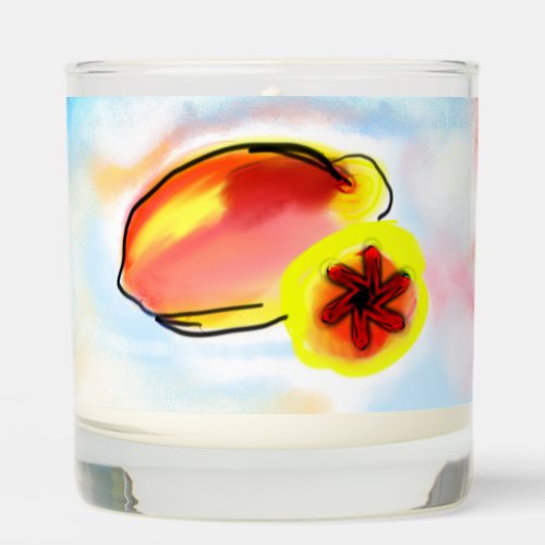 Lemon art  cool scented candle