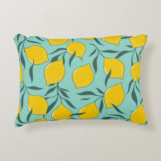 Lemon Art Fashion Abstract Seamless Accent Pillow