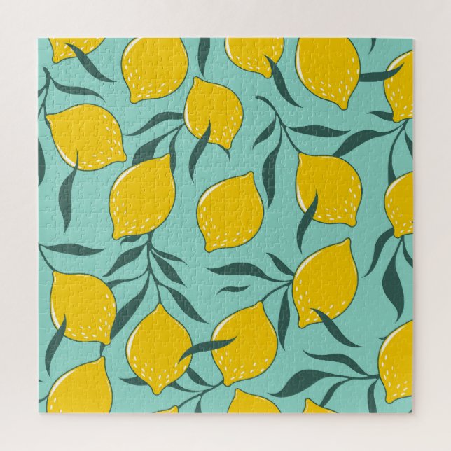 Lemon Art Fashion Abstract Seamless Jigsaw Puzzle (Vertical)