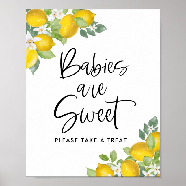 Lemon Babies Are Sweet Baby Shower Favors Poster (Front)