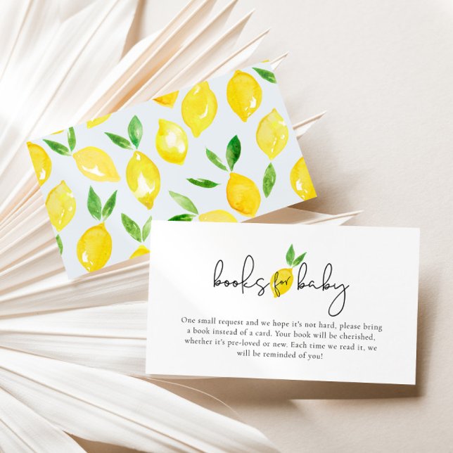 Lemon Baby Shower Books For Baby Cards (Creator Uploaded)