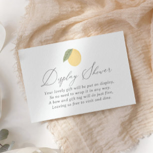 Lemon Baby Shower Display Shower Enclosure Card