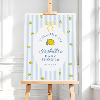 Lemon Baby Shower Gender Neutral Welcome Foam Board