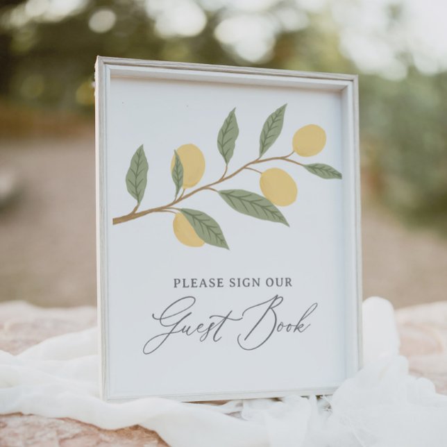 Lemon Baby Shower Guest Book Sign (Creator Uploaded)