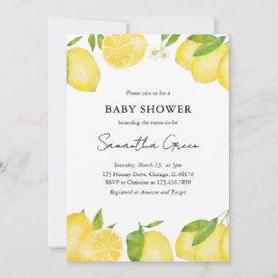 Lemon Baby Shower Invitation