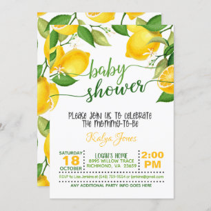Lemon Baby Shower Invitation