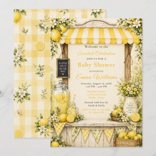 Lemon Baby Shower Invitation
