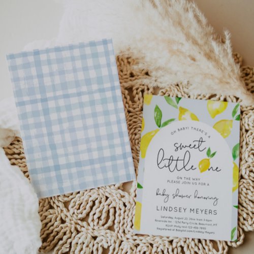 Lemon Baby Shower Invitation  Citrus Shower