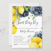 Lemon Baby Shower Invitation for Baby Boy (Front)