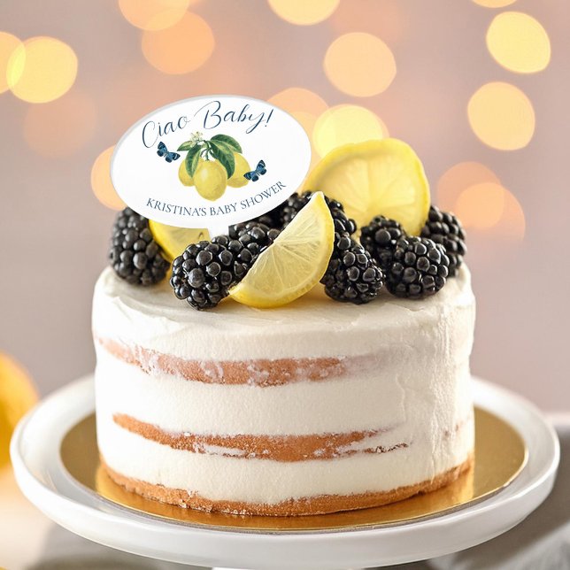 LEMON Baby Shower Italian  Cake Topper (Creator Uploaded)