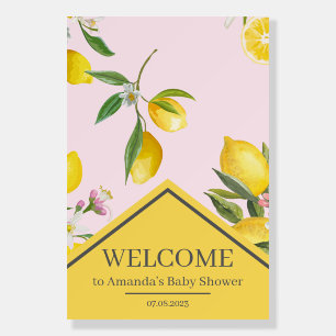 Lemon Baby Shower, Italian Theme, Baby Girl Foam Board