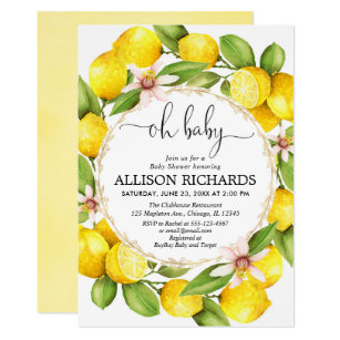 Lemon Invitations | Zazzle