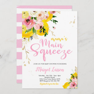 Lemon Baby Shower Mama's Main Squeeze Baby Shower Invitation