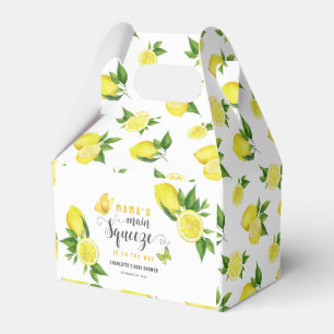 Lemon Baby Shower Mama's Main Squeeze Cute Citrus Favor Boxes