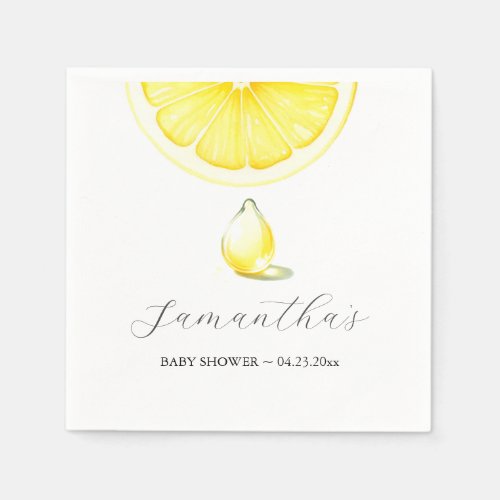 Lemon Baby Shower Napkins