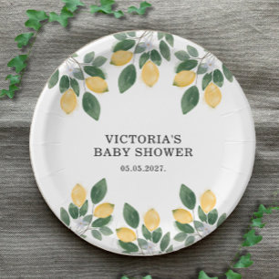 Lemon Baby Shower Paper Plates