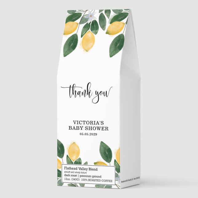 Lemon Baby Shower Roasted Coffee (Front)