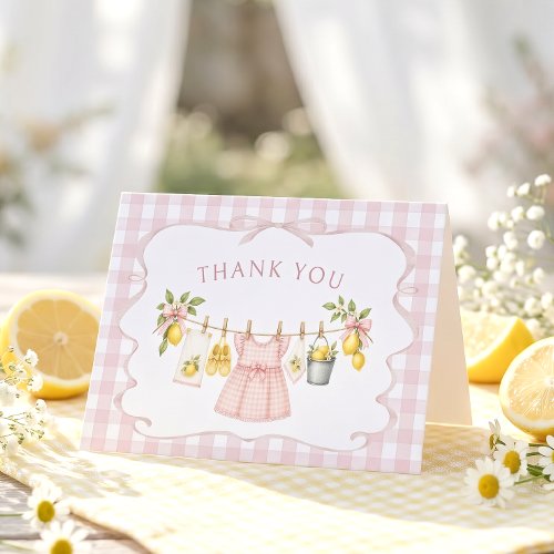 Lemon Baby Shower Thank You Card