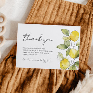 Lemon Baby Shower Thank You Card