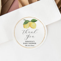Lemon Baby Shower Thank You