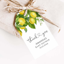 Lemon Baby Shower Thank You Gift Tags