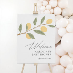 Lemon Baby Shower Welcome Sign