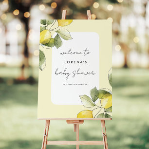 Lemon baby Shower Welcome Sign
