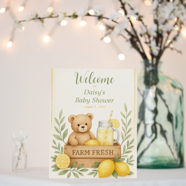  Lemon Baby Shower Welcome Sign (In Situ (Wedding))