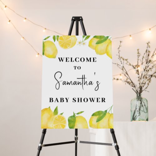 Lemon Baby Shower Welcome Sign 