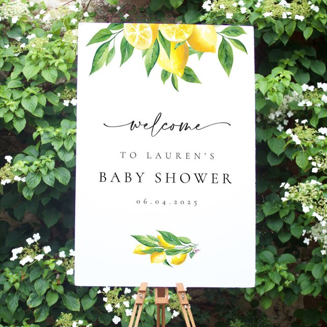 Lemon Baby Shower Welcome Sign, Baby Shower Signs  (Creator Uploaded)