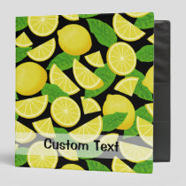 Lemon Background 3 Ring Binder
