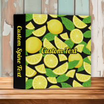 Lemon Background 3 Ring Binder