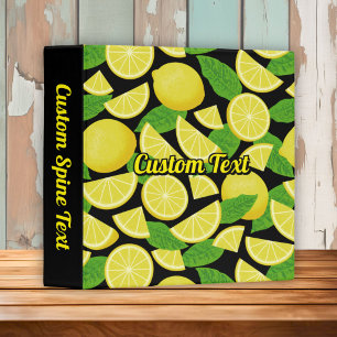Lemon Background 3 Ring Binder