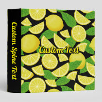 Lemon Background 3 Ring Binder